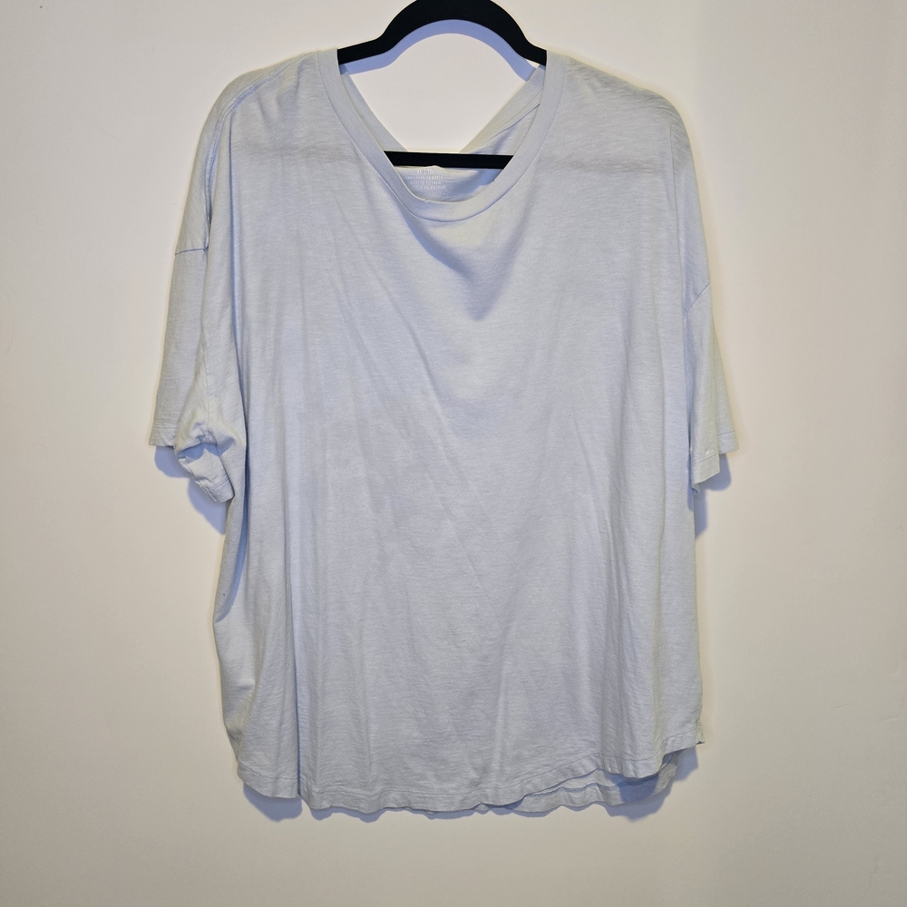 Aerie Soft White V-Neck Tee